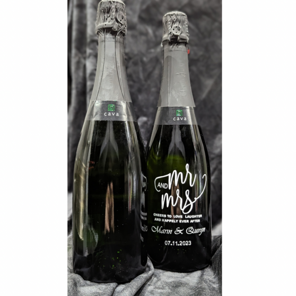 Gepersonaliseerde bedrukte fles Cava